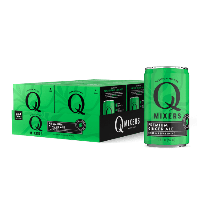 Q Mixers Ginger Ale, Premium Cocktail Mixer with Real Ingredients, 7.5 fl oz (Pack of 24