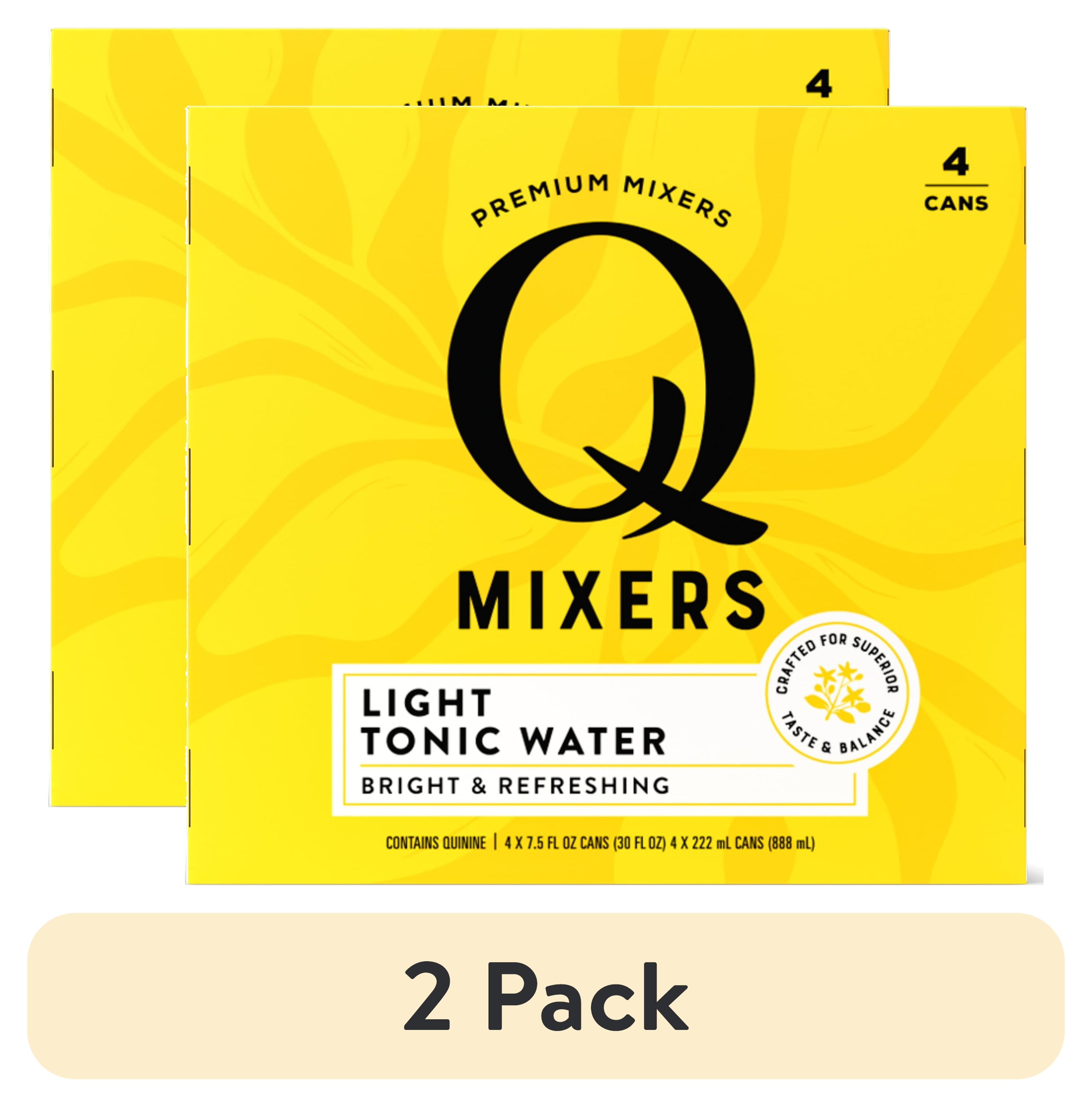 (2 pack) Q Mixers Light Tonic Water, Premium Cocktail Mixer Made with ...
