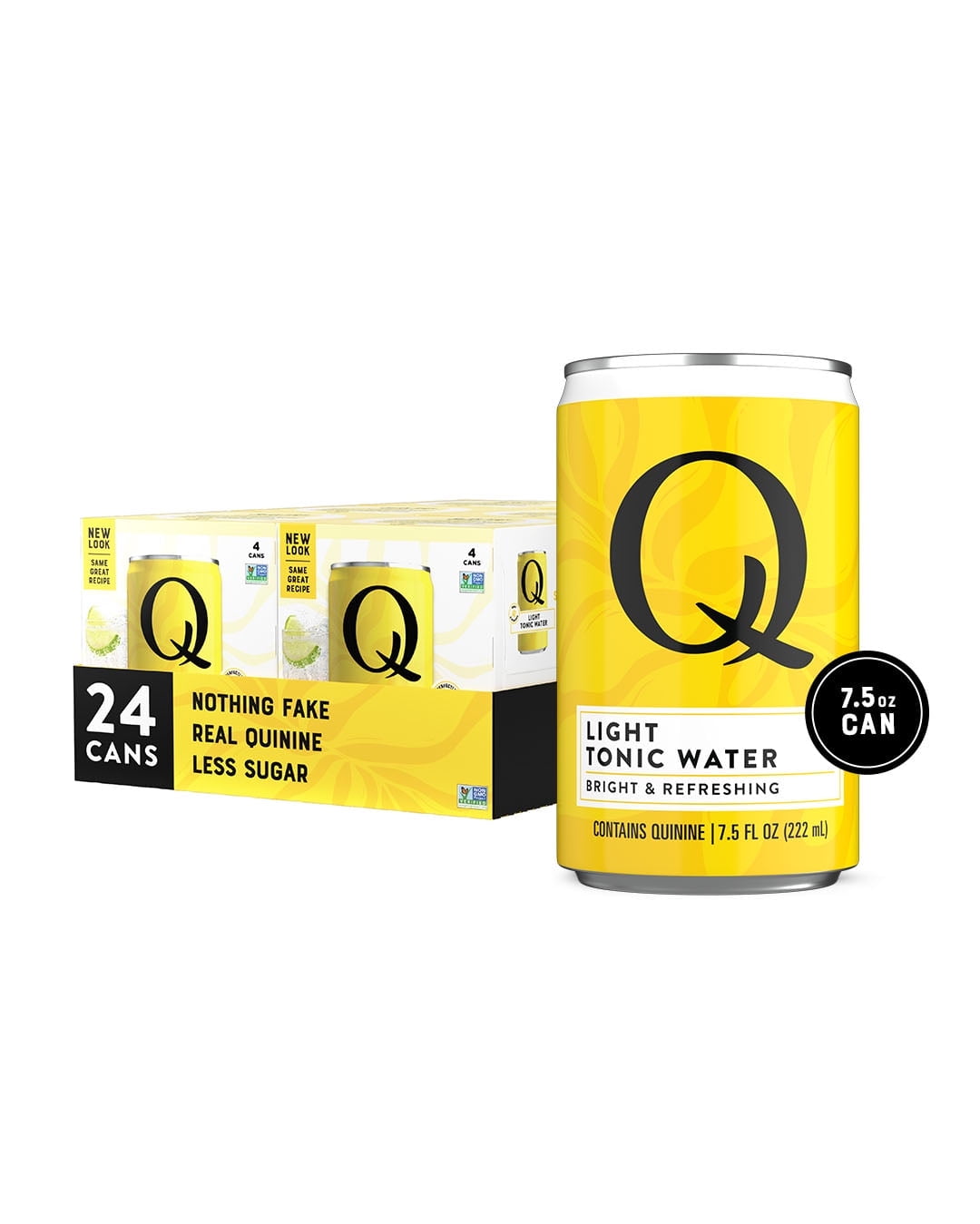 Q Mixers Light Tonic Water, Premium Cocktail Mixer with Real Ingredients, 7.5 fl oz (Pack of 24)