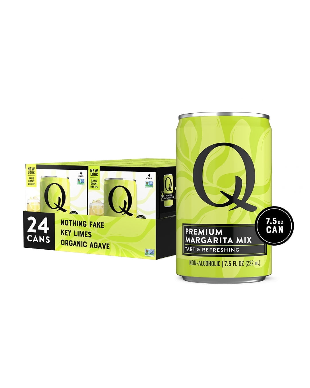 Q Mixers Margarita Mix, Premium Cocktail Mixer with Real Ingredients, 7.5 Fl oz (Pack of 24)