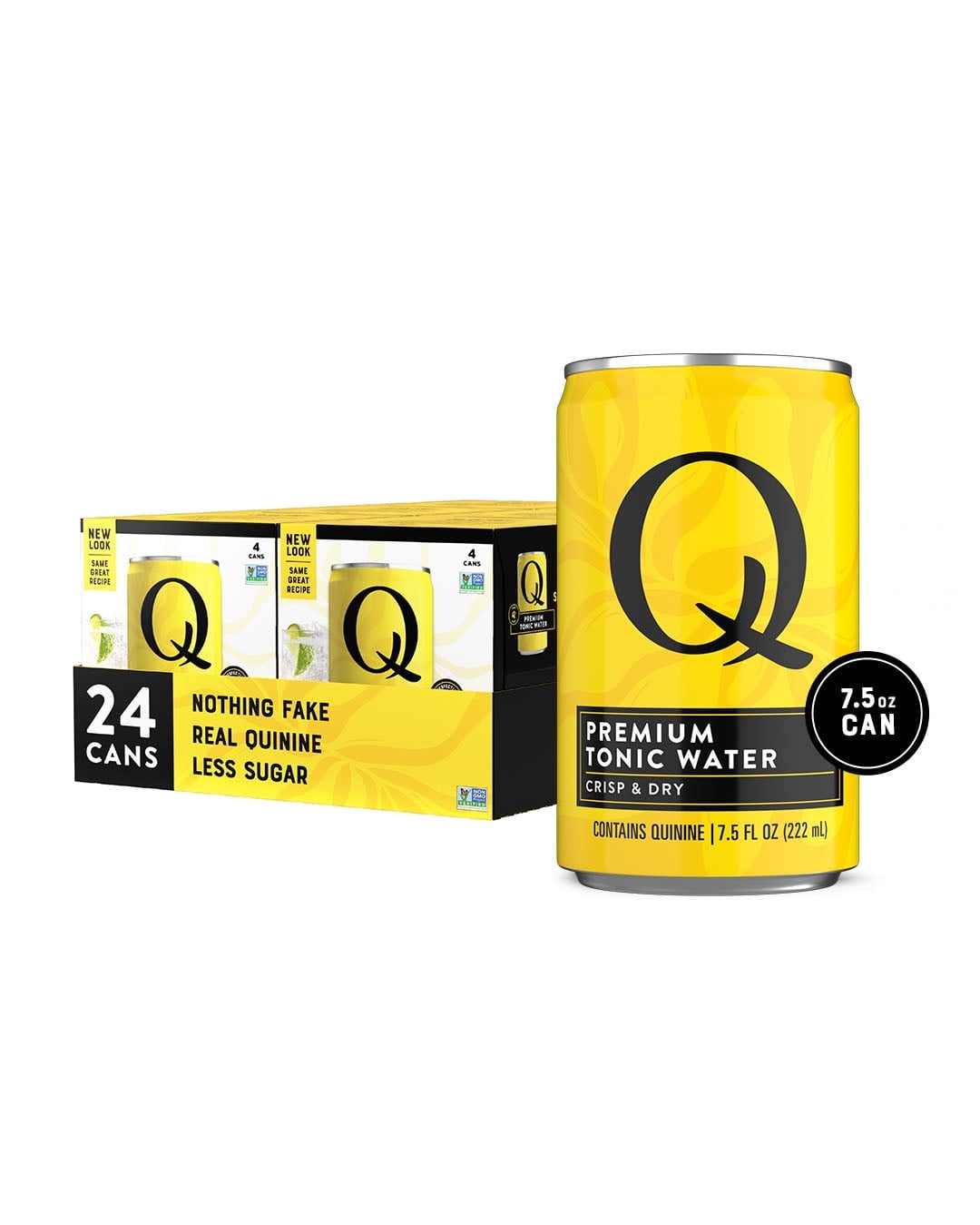 Q Mixers Premium Tonic Water, Premium Cocktail Mixer with Real Ingredients, 7.5 fl oz (Pack of 24)