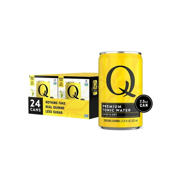 Q Mixers Premium Tonic Water, Premium Cocktail Mixer with Real Ingredients, 7.5 fl oz (Pack of 24)