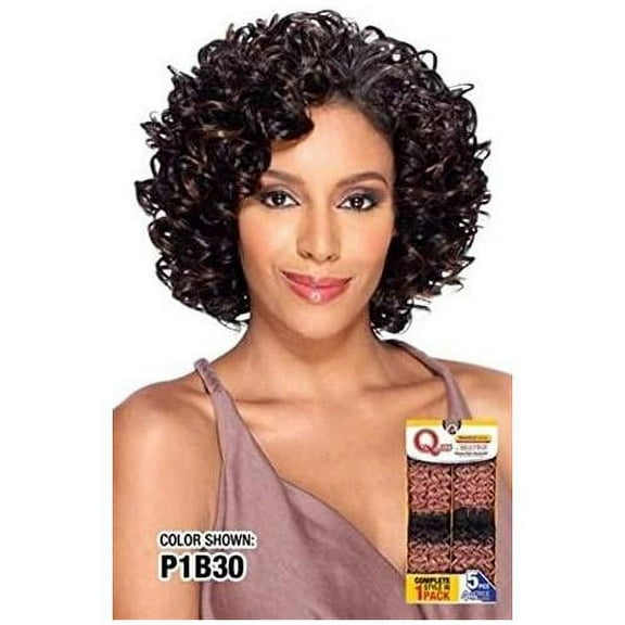 Q OPRAH 5PCS - Human Hair Mastermix Weave Extensions #1B/30