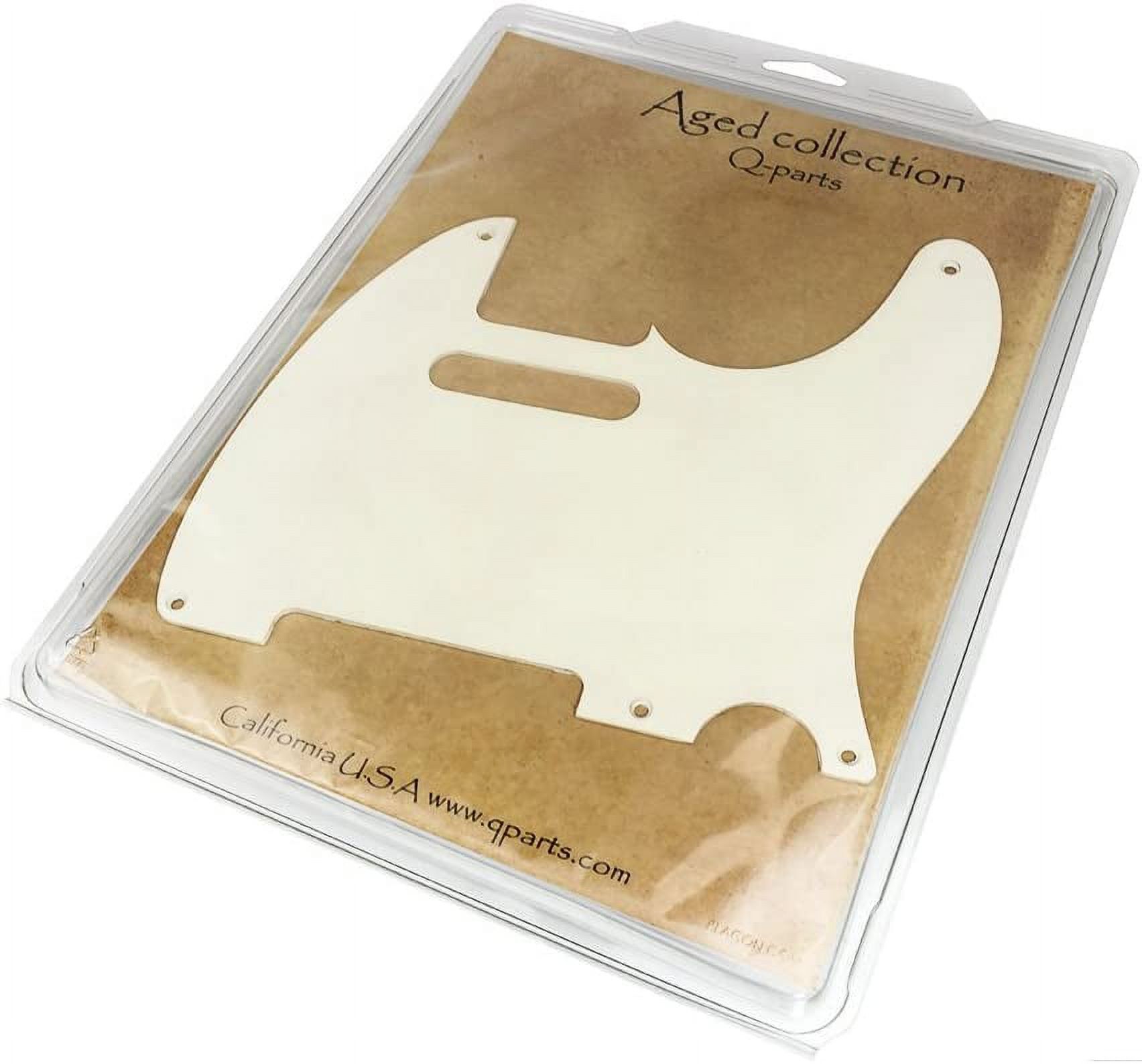Q-Parts Aged Collection '57 Telecaster Pickguard, 1-ply Aged White