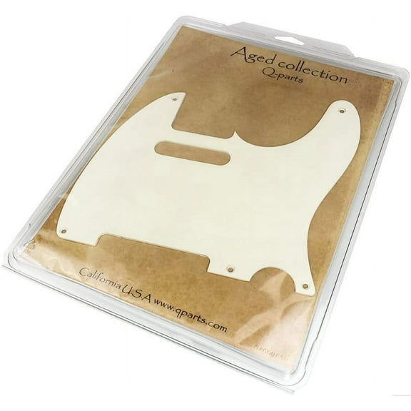 Q-Parts Aged Collection '57 Telecaster Pickguard, 1-ply Aged White