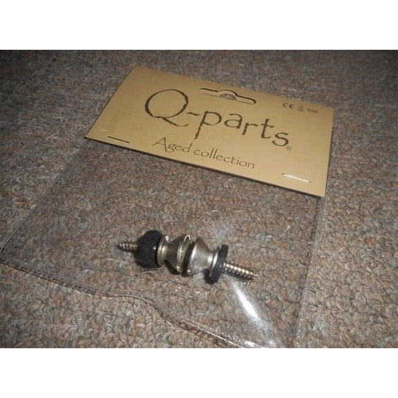 Q-Parts Aged Collection Fender Style Strap Buttons (2) - AGED NICKEL