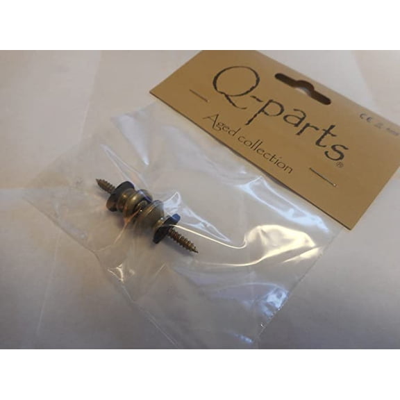 Q-Parts Aged Collection Gibson Style Strap Buttons (2) - AGED NICKEL