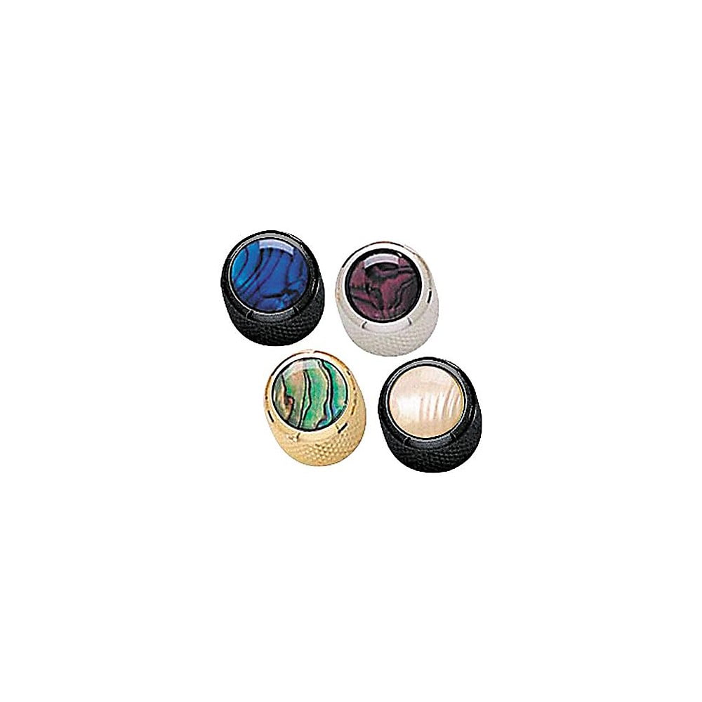 Q Parts Mini-Dome Knob Single Gold Natural Abalone