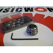 Q-Parts Ringo Knob - BLACK PEARL ON CHROME, KCR-0549