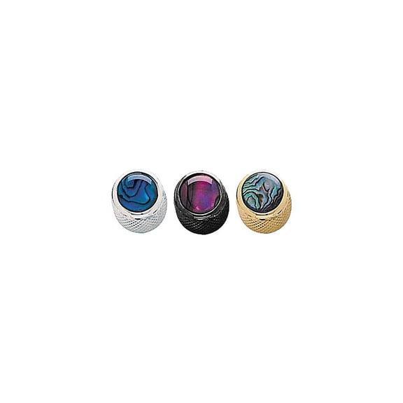 Q Parts Shell Dome Knob Single Chrome Purple Abalone