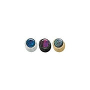 Q Parts Shell Dome Knob Single Gold Blue Abalone