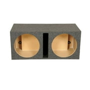 Q Power 2 Hole 15-Inch Vented Heavy Duty Subwoofer Enclosure, Charcoal Grey