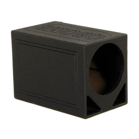 QPower Single Triangle Car Audio Ported Subwoofer Box, Fits Most 12" Subs