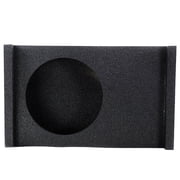 QPower Single 10 Sub Enclosure, Universal Shallow Mount for GMC, Chevy, Ford Trucks