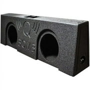 Q Power QBomb Dual 12 Inch Vented Subwoofer Sub Box with Black Bedliner Spray