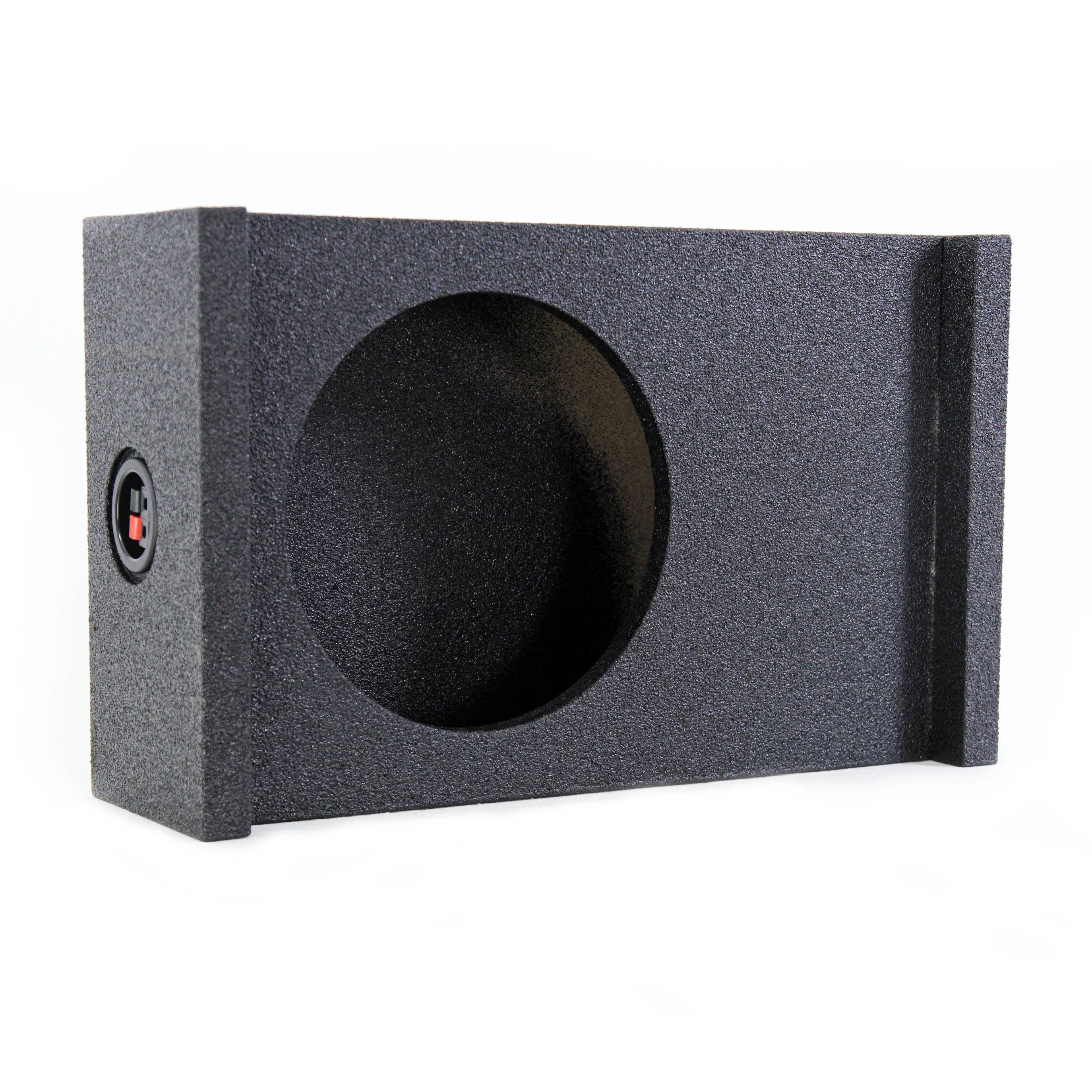 Q Power Single 10 Inch Universal Downfire Behind Seat Sub Box