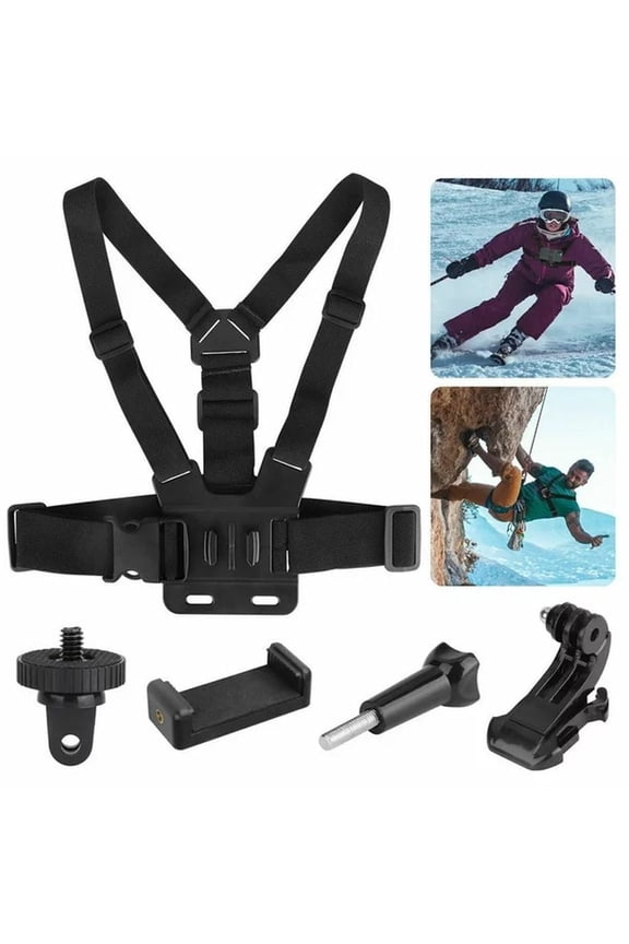 Cell Phone Chest Mount Harness Vest Strap Clip Holder for POV/VLOG, Compatible with iPhone,Samsung, GoPro Hero, DJI Osmo, AKASO and Action Cameras
