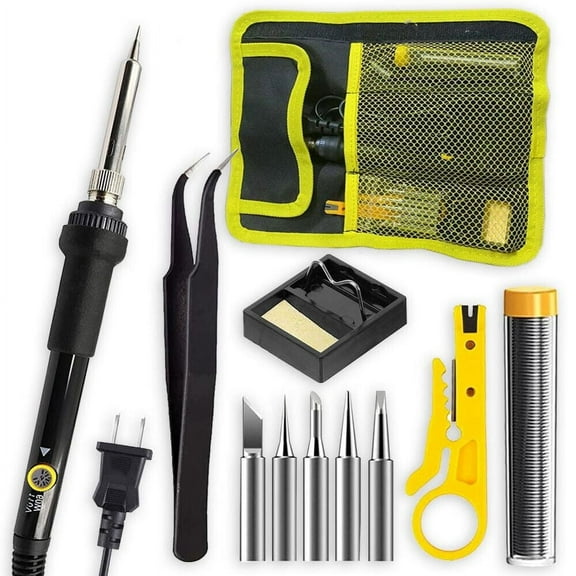 Q&Q BASICS DIY 60W Soldering Iron Kit Electric Gun Adjustable Temperature Welding Solder Tools