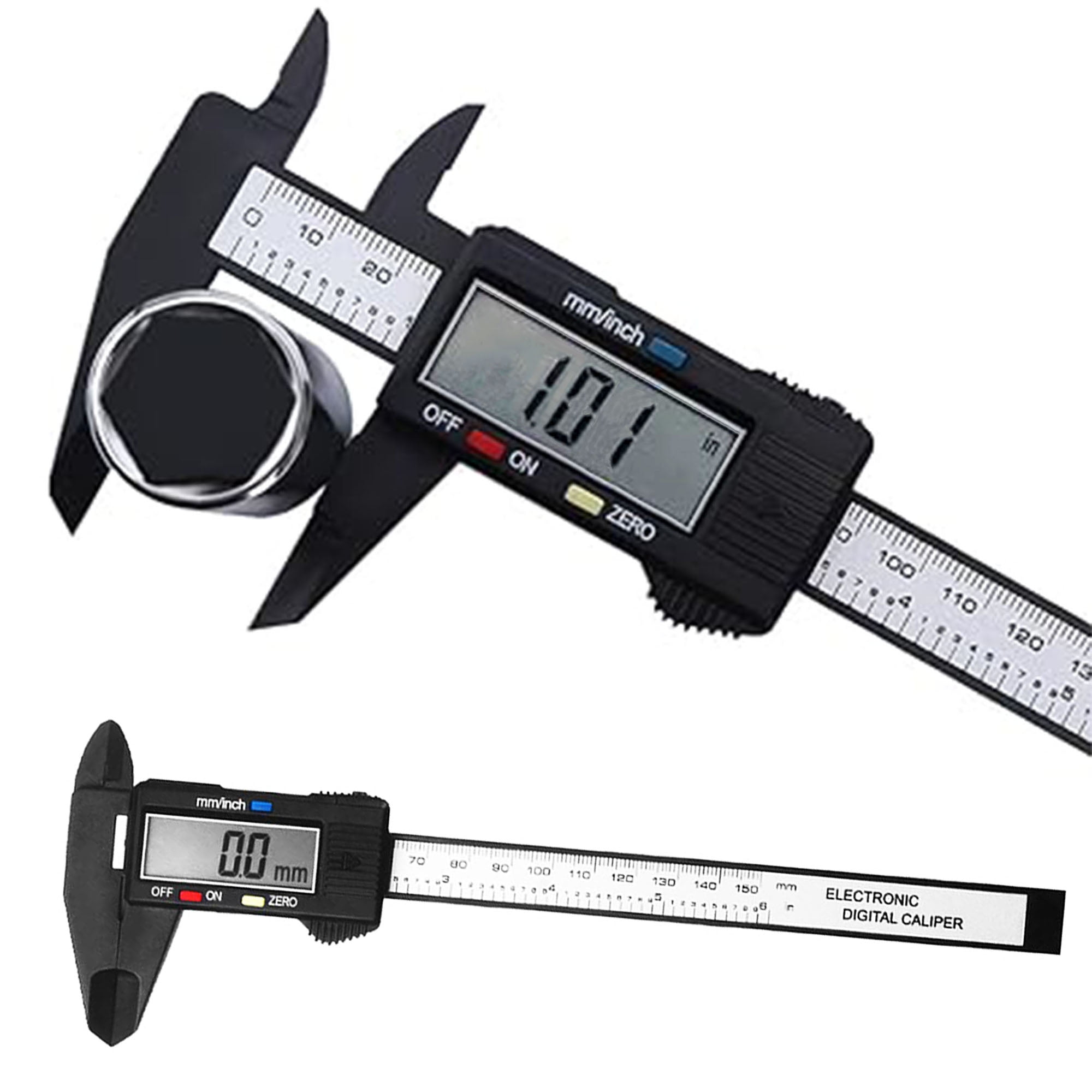 Digital Caliper Precise Measuring Tool, Vizbrite 6 inch