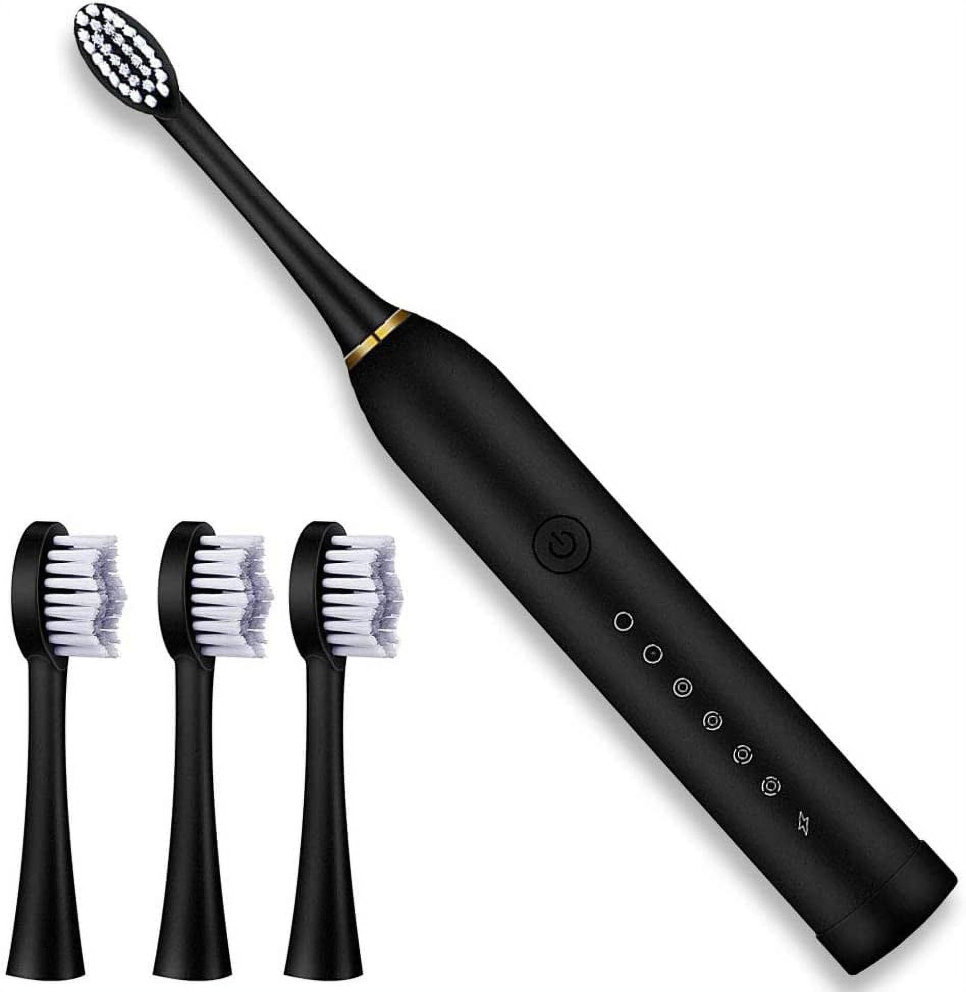 Q&Q ESSENTIALS Electric Toothbrush for Adults, Kids - Rechargeable Automatic Toothbrushes with 3 Tooth Heads, Sonic Soft Cleaning Power for Home, Travel & Gift