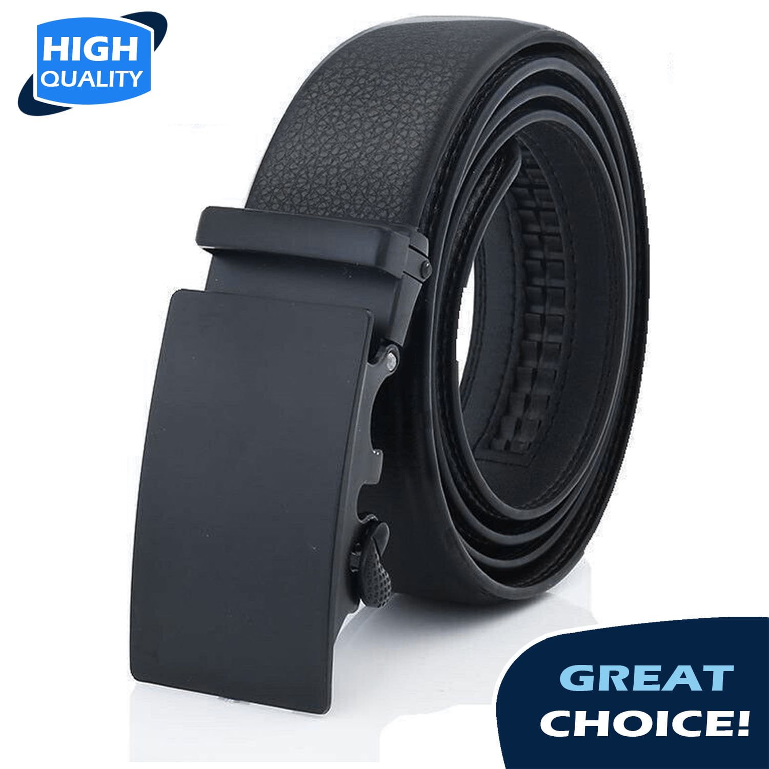 Q&Q ESSENTIALS Mens Ratchet Belt Premium Microfiber Leather Adjustable ...