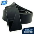 thumbnail image 1 of Q&Q ESSENTIALS Mens Ratchet Belt Premium Microfiber Leather Adjustable with Unique Slide Belt Buckle Black, 1 of 10
