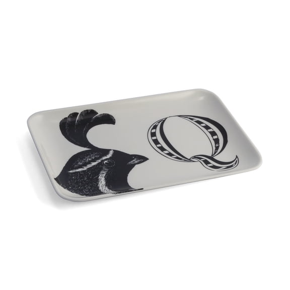 Q Quail Alphabet Tray