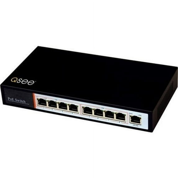 Q-SEE QAPE801 8-Port PoE Hub for IP Camera Addon Ports for Q-See NVRs