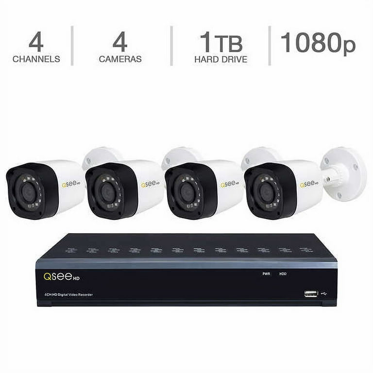 Q-See 4 Pack Mega Analog HD Color Security Cameras outlet HD 1080P 2MP New Sealed