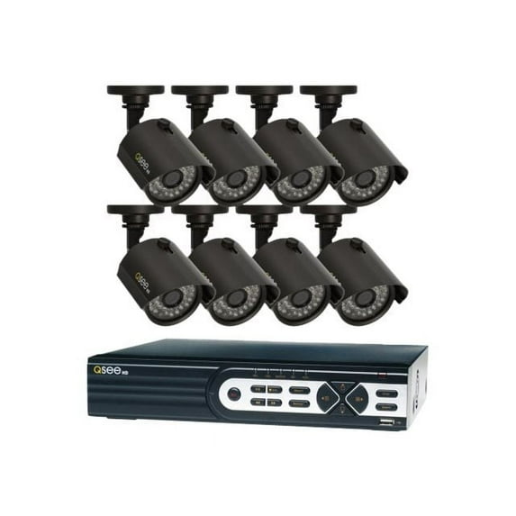 Q-See QTH16-8Z3-2 - DVR + camera(s) - 16 channels - 1 x 2 TB - 8 camera(s) - CMOS