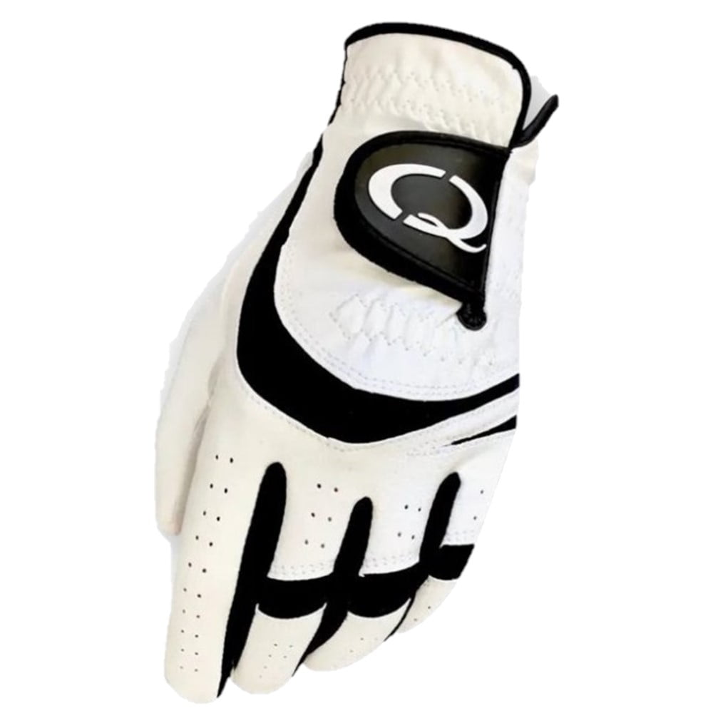 Q Sports Flex All Weather Men's Golf Glove - White, Black