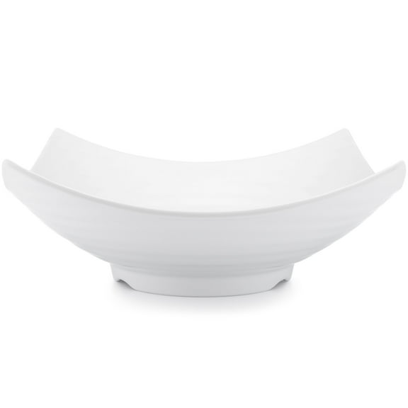 Q Squared Zen BPA-Free Melamine Serving Bowl, 12-1/2 Inches, White