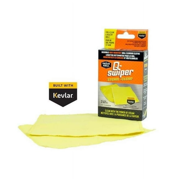 Q-Swiper STEAM CLEAN Kevlar Heat Resistant Grill Cloths - 2 Pack