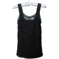 thumbnail image 1 of Q-T Intimates Lacy Layers Camisole, Black, X-Large, 1 of 1