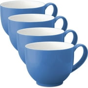 Q Tea Cup With Handle (Set Of 4), 10 Oz, Blue