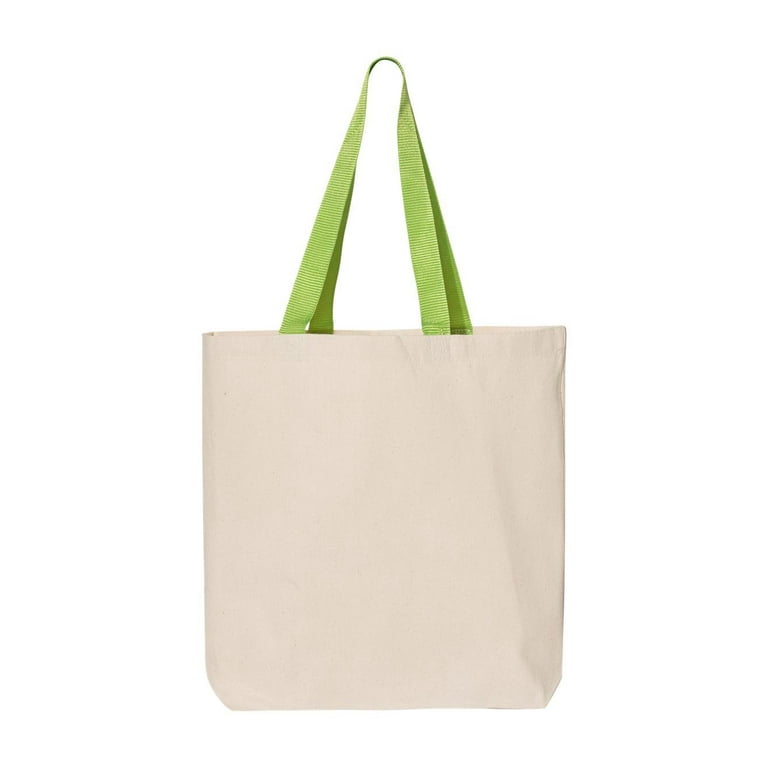 Q Tees 11L Canvas Tote with Contrast Color Handles Q4400 Walmart