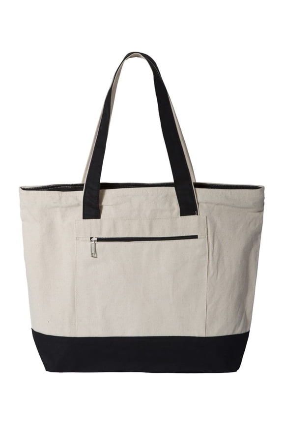 18.6L Canvas Zipper Tote Bag, Style Q1300