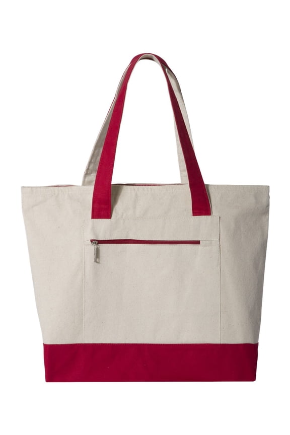 18.6L Canvas Zipper Tote Bag, Style Q1300