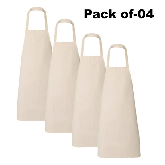 Q-Tees Butcher Apron - Adjustable Chef Kitchen aprons | 55/45 Cotton/polyester | Bulk Apron | Royal | Pack of 4