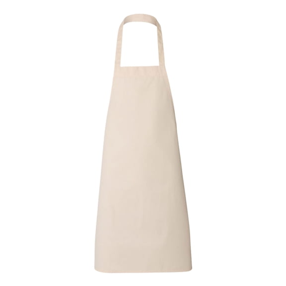 Q-Tees Butcher Youth Apron, Self-Fabric Neck Strap Kids Chef Apron (Natural, 28"W x 34"L)