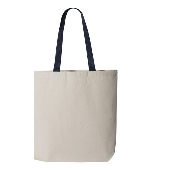 Q-Tees Color Handles 11L Canvas Tote Bag, Style Q4400