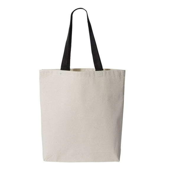 Q-Tees Color Handles 11L Canvas Tote Bag, Style Q4400