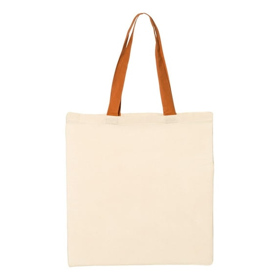 Q-Tees - Economical Tote with Contrast-Color Handles - QTB6000