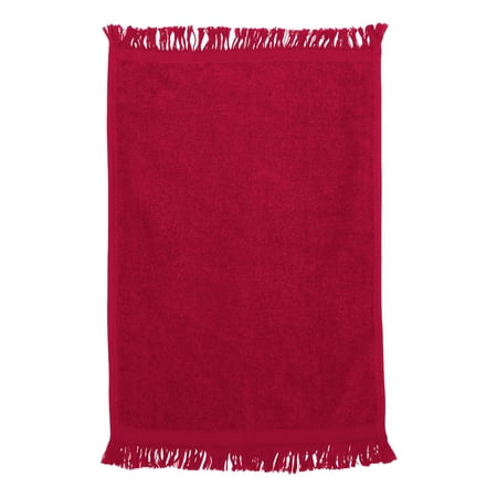 Q-Tees - Fringed 100% Cotton Fingertip Towel (11"W x 18"L)