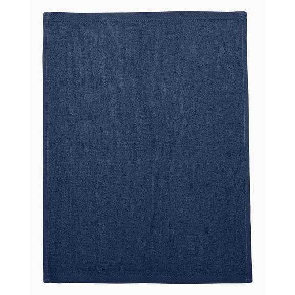 Q-Tees Hemmed Fingertip Towel T600 Navy One Size