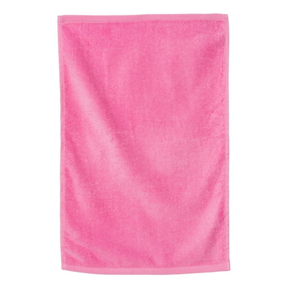 Q-Tees - Hemmed Hand Towel - Color - Azalea - Size - One Size
