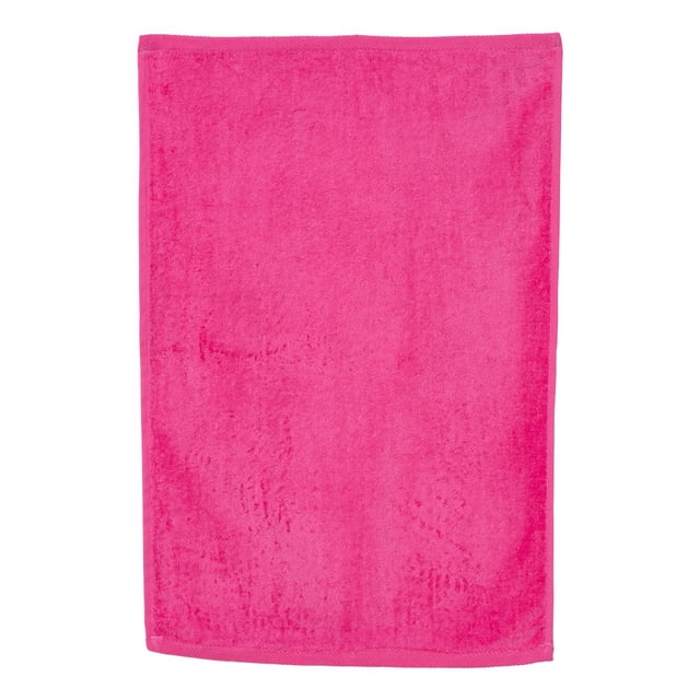 Q-Tees - Hemmed Hand Towel - Color - Hot Pink - Size - One Size