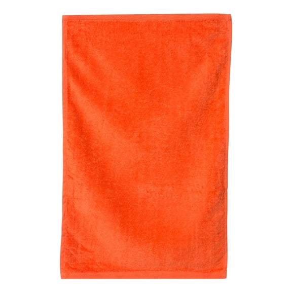 Q-Tees - Hemmed Hand Towel - Color - Orange - Size - One Size