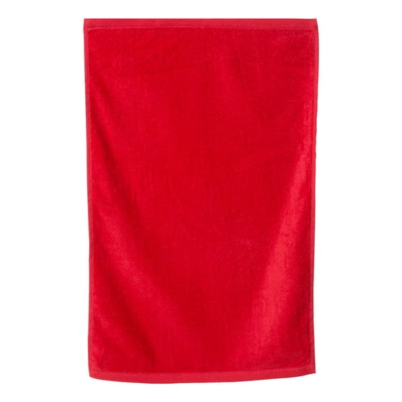 Q-Tees - Hemmed Hand Towel - Color - Red - Size - One Size
