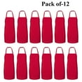 thumbnail image 1 of Q-Tees - Bib Apron with Self-Fabric Neck Strap | 12 Pieces of Aprons Made with 6.4 Oz./yd², 100% Brushed Polyester - Black Color | Size - One Size( 28"W x 33"L ), 1 of 5
